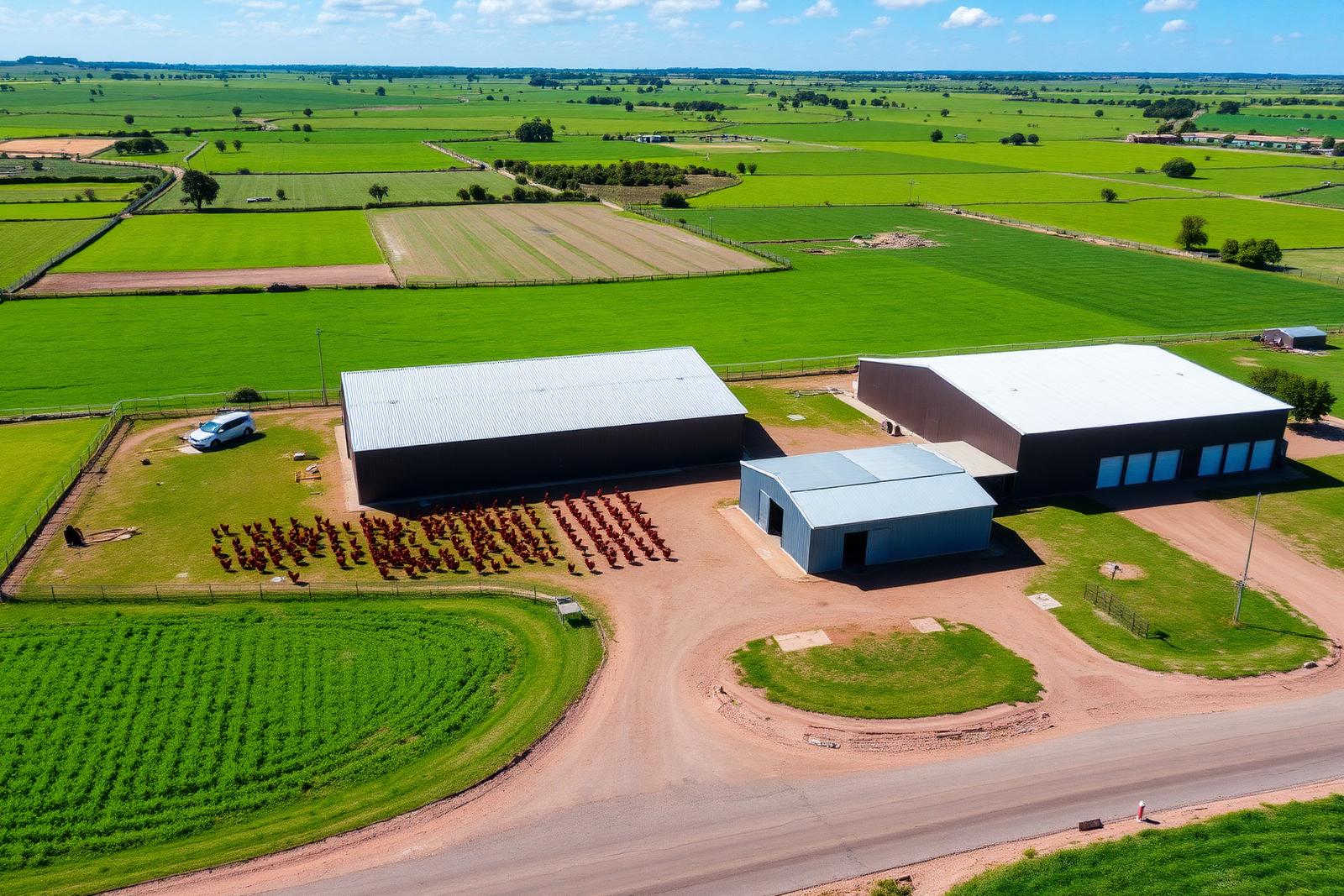 Aerial view of Landsberg Boerdery farm